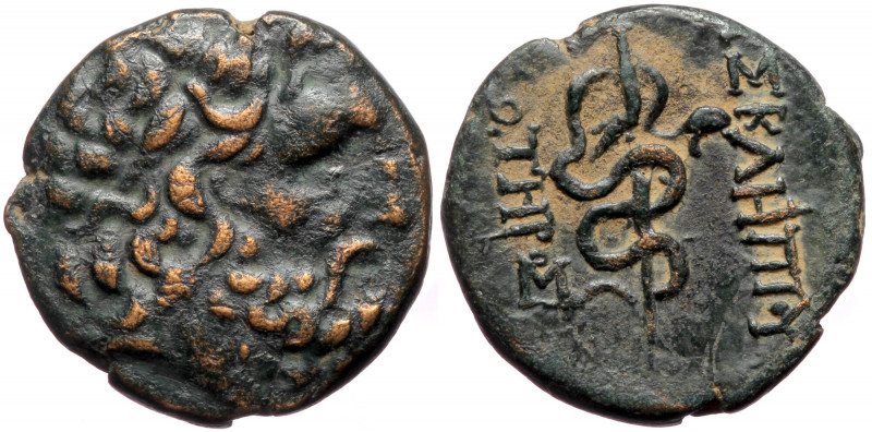 Mysia, Pergamon, AE (bronze, 4,52 g, 19 mm) after 133 BC
Obv: Laureate head of A...