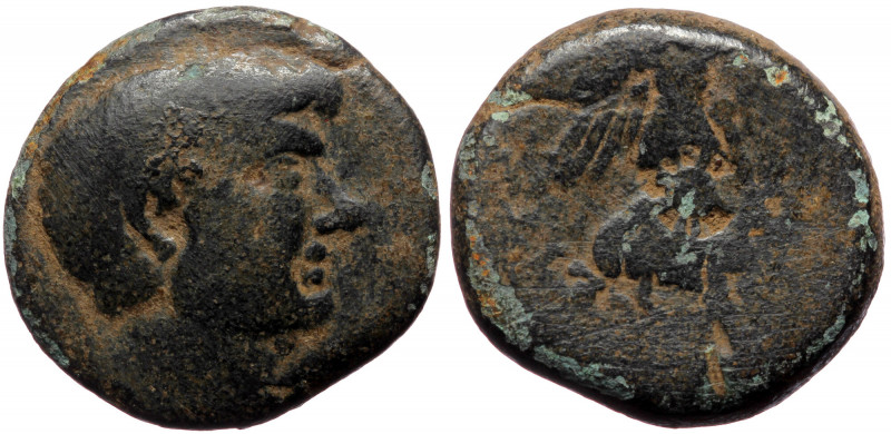 Cilicia, Soloi-Pompeiopolis AE (Bronze, 7.00 g, 20mm) Pompey the Great. 
Obv: Ba...