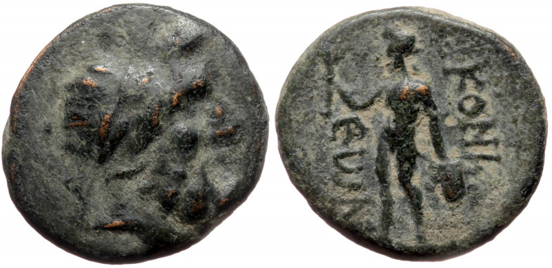 Lycaonia, Iconium AE15 (bronze, 3,00 g, 16 mm) 1st c BC 
Obv: Laureate head of Z...