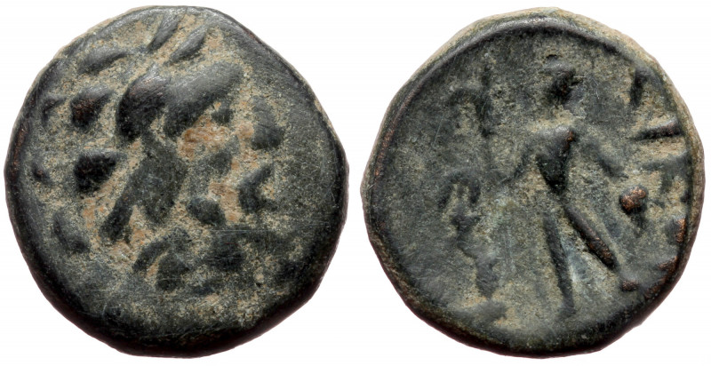 Lycaonia, Iconium AE15 (bronze, 3,41 g, 15 mm) 1st c BC 
Obv: Laureate head of Z...