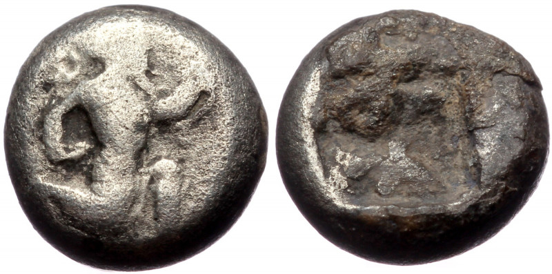 Persia, Achaemenid Empire AR 1/4 siglos (Silver, 1,34g, 9mm) Xerxes II to Artaxe...