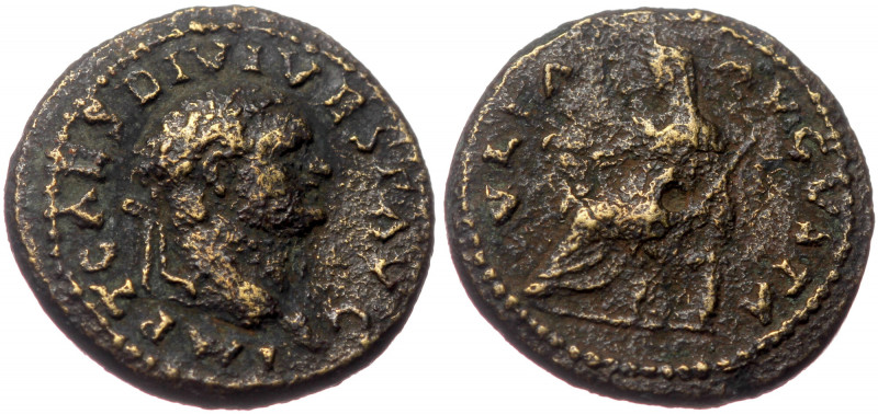 Titus (79-81) AE Quadrans (Bronze, 2,96g, 16mm) uncertain mint on the Balkans (T...