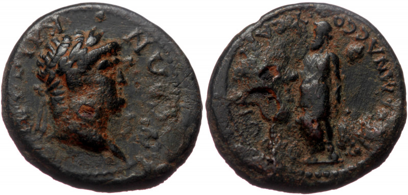 Lydia, Sardes AE (Bronze 4,31g 19mm) Nero (54-68) 
Obv: NEPΩN KAIΣAP, laureate h...