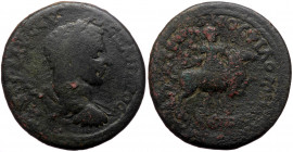 Phrygia, Philomelium, Severus Alexander (222-235), AE (Bronze, 33,3 mm, 20,63 g), struck under magistrate. Obv: [AVK M] AV CEV· - ·AΛЄΞANΔPOC, laureat...