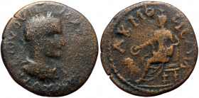 Phrygia, Akmoneia, Maximinus I Thrax (235-238), AE (Bronze, 25,3 mm, 6,58 g). Obv: AVT K Γ ΙΟV ΟVΗ ΜΑ[ΞΙΜΕΙΝ]ΟC, draped, cuirassed and laureate bust o...