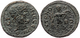 Pisidia, Termessos Major, AE (Bronze, 28,7 mm, 12,04 g), pseudo-autonomous issue ca. 100-300. 
Obv: TEΡ - MHCCEΩN·ʘ, helmeted and draped bust of Solym...