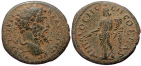 Pisidia, Antiochia, Septimius Severus (193-211), AE 'As' (Bronze, 24,1 mm, 6,10 g). 
Obv: L SEPT SEV PE - RT AV[G] IMP - PP, laureate head of Septimiu...