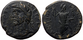 Pisidia, Antiochia, Septimius Severus (193-211), AE (Bronze, 21,6 mm, 6,21 g). Obv: IMP CAES - L SEP P F, laureate, draped and cuirassed bust of Septi...