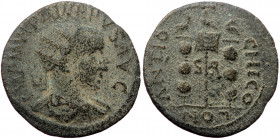 Pisidia, Antiochia, Philip I Arab (244-249) or Philip II (246-249), AE (Bronze, 25,6 mm, 7,08 g). Obv: IMP M VI PHILIPPVS AVC, radiate, draped and cui...