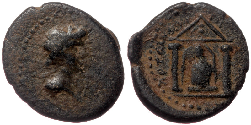 Pamphylia, Perge AE (Bronze 2,50g 16mm) Claudius (41-54)
Obv: bare head of Claud...