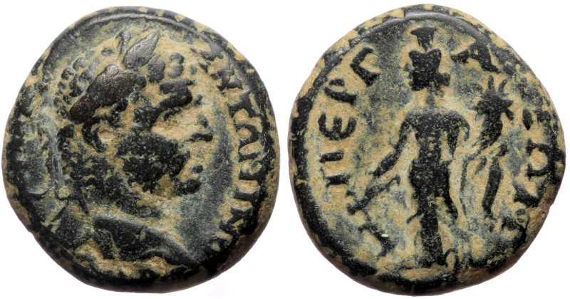 Pamphylia, Perge, Caracalla (198-217), AE hemiassarion (Bronze, 17,9 mm, 6,39 g)...