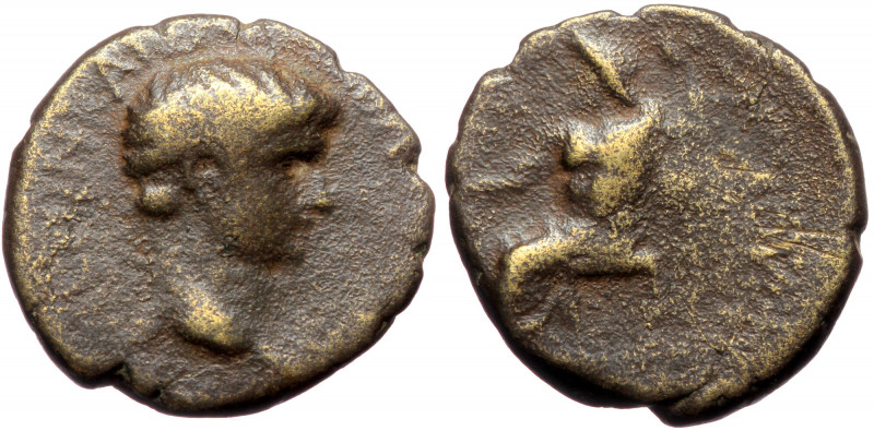 Unreaserched Roman Provincial AE (Bronze, 18,4 mm, 4,31 g) Nero (54-68) 
Obv: NЄ...