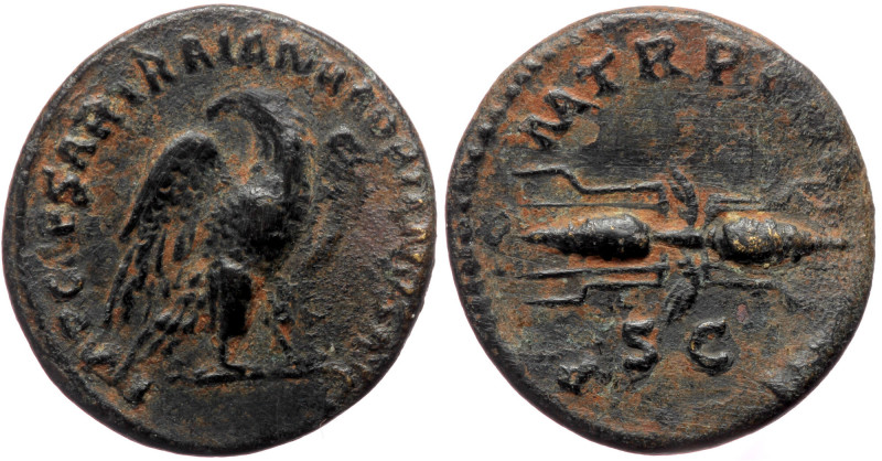 Hadrian (117-138), AE quadrans (Bronze, 18,7 mm, 3,21 g), Rome, 121/122.
Obv: IM...