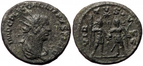 Galienus (263-264), Samosata, AE antoninianus (Bronze, 20,7 mm, 4,06 g), 256-260. Obv: IMP C P LIC GALLIENVS P F AVG, radiate and draped bust to right...