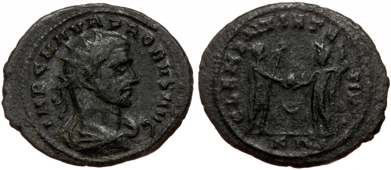 Probus (276-282). AE/BI antoninianus (Bronze 3,53g 25mm) Tripolis, 276. 
Obv: IM...