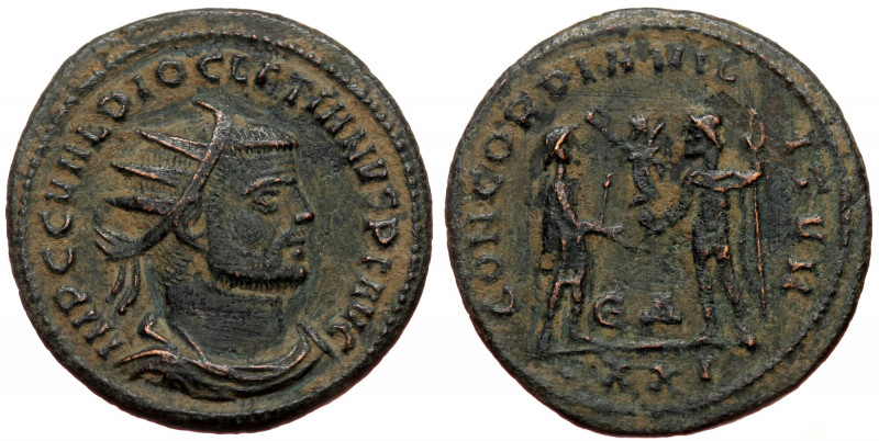 Diocletian (284-305), AE post-reform radiate (Bronze, 21,7 mm, 3,05 g), Alexandr...