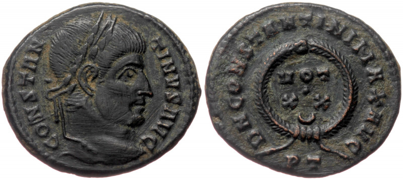 Constantine The Great (307/10-337) AE Follis (Bronze 3,31g 19mm) Ticinum.
Obv: C...