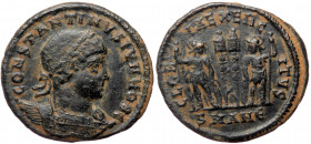 Constantine II as caesar (316-337), Antiochia, AE follis (Bronze, 18,3 mm, 2,16 g), struck under Constantine I, 330-333. Obv: CONSTANTINVS IVN NOB C, ...