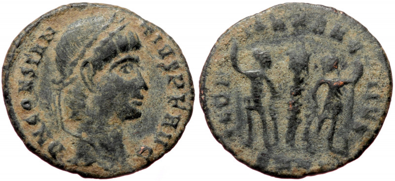 Constantius II (337-361), AE nummus (Bronze, 16,1 mm, 1,32 g). Obv: D N CONSTAN ...