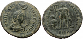 Arcadius (383-408), Nicomedia, AE majorina (Bronze, 24,7 mm, 4,93 g). 
Obv: D N ARCAD - IVS P F AVG, pearl-diademed, draped and cuirassed bust of Arca...