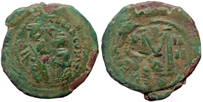 Heraclius (610-641), with Heraclius Constantine, AE follis (Bronze, 31,0 mm, 10,...