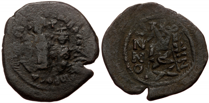 HERACLIUS with HERACLIUS CONSTANTINE (610-641) AE Follis (Bronze 10,37g 33mm) Cy...