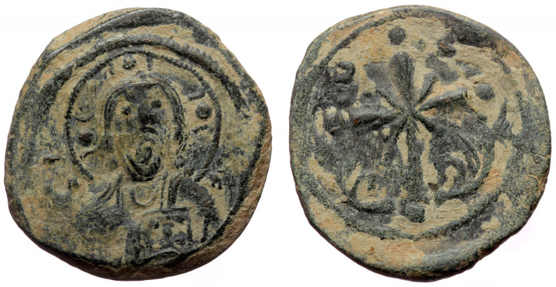 Anonymous follis, class I, time of Nicephorus III, ca. 1078-1081, AE follis (Bro...