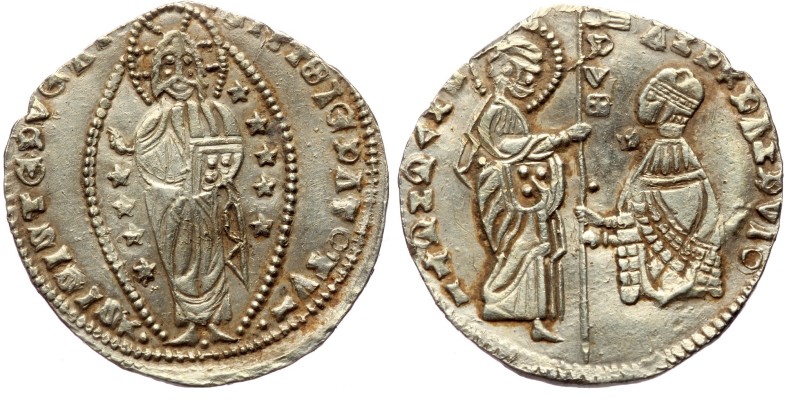 Venice, Andrea Dandolo (1343-1354) El ducat (Electron 3,40g 27mm)
Obv: ANDR DAN...