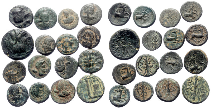 16 Greek AE coins (Bronze, 42.60g)