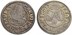 LIECHTENSTEIN
Karl, 1585-1627. 3 Kreuzer 1615, Troppau. 1.68 g. Divo 33. HMZ 2-1359e. Hübsche Patina / Attractive patina. Vorzüglich / Extremely fine...