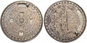 NIEDERLANDE
Historische Medaillen. Silbermedaille 1734. Kalendermedaille mit den Wochentagen sowie den Sonnenauf- und -untergangszeiten und den Tages...