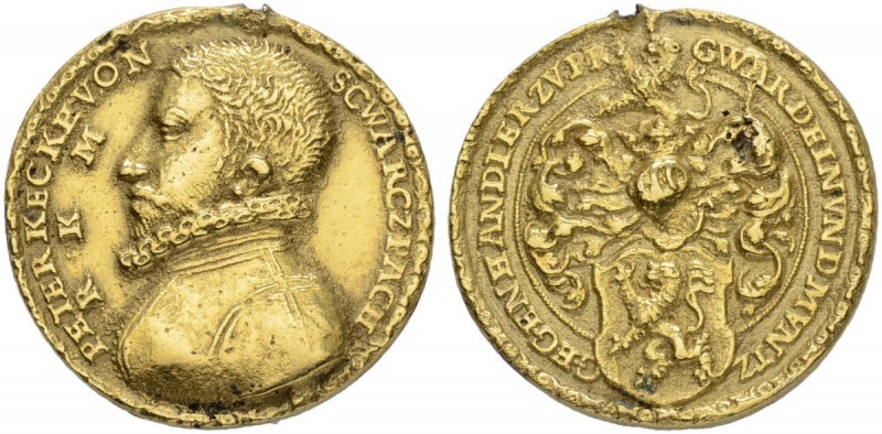 RDR / ÖSTERREICH
Karl V. 1519-1556. Vergoldete Bronzegussmedaille o. J. Auf Pet...