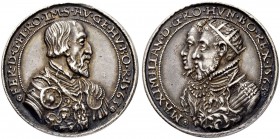 RDR / ÖSTERREICH
Der Medailleur Antonio Abondio. Maximilian II. 1564-1576. Silbermedaille 1563. Auf die Krönung seines Sohnes Maximilian II. zum Köni...