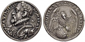 RDR / ÖSTERREICH
Der Medailleur Antonio Abondio. Maximilian II. 1564-1576. Silbermedaille 1570. Unsigniert. Belorbeertes und geharnischtes Brustbild ...