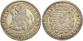RDR / ÖSTERREICH
Der Medailleur Antonio Abondio. Erzherzog Ferdinand II. 1564-1595. Taler o. J. (1577-1595), Hall. 28.35 g. Moser/Tursky 271 var. Dav...