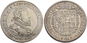 RDR / ÖSTERREICH
Rudolf II., Kaiser des Heiligen Römischen Reiches von 1576-1612. Taler 1603, Hall. 28.58 g. Moser/Tursky 374. Moser/Tursky (Rudolf) ...