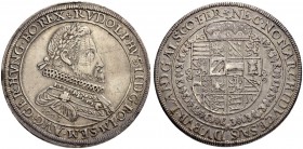 RDR / ÖSTERREICH
Rudolf II., Kaiser des Heiligen Römischen Reiches von 1576-1612. Taler 1603, Ensisheim. 28.47 g. Klemesch 50. Moser/Tursky 582. Dav....