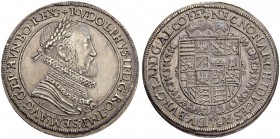 RDR / ÖSTERREICH
Rudolf II., Kaiser des Heiligen Römischen Reiches von 1576-1612. Taler 1603, Ensisheim. 28.64 g. Klemesch 69. Moser/Tursky 582. Dav....
