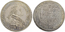 RDR / ÖSTERREICH
Rudolf II., Kaiser des Heiligen Römischen Reiches von 1576-1612. Taler 1609, Hall. 28.73 g. Moser/Tursky 382. Moser/Tursky (Rudolf) ...