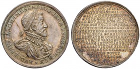 RDR / ÖSTERREICH
Rudolf II., Kaiser des Heiligen Römischen Reiches von 1576-1612. Medaillen Rudolfs II. Silbermedaille o. J. Suitenmedaille. Stempel ...