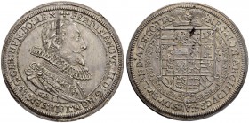 RDR / ÖSTERREICH
Rudolf II., Kaiser des Heiligen Römischen Reiches von 1576-1612. Medaillen Rudolfs II. Ferdinand II. 1618-1637. Taler 1623, Ensishei...