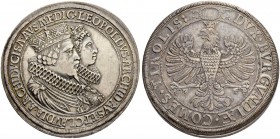 RDR / ÖSTERREICH
Rudolf II., Kaiser des Heiligen Römischen Reiches von 1576-1612. Medaillen Rudolfs II. Erzherzog Leopold V. 1619-1632. Doppeltaler o...