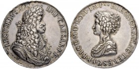 RDR / ÖSTERREICH
Rudolf II., Kaiser des Heiligen Römischen Reiches von 1576-1612. Medaillen Rudolfs II. Leopold I. 1657-1705. Silbermedaille o. J. (1...