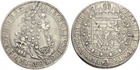 RDR / ÖSTERREICH
Rudolf II., Kaiser des Heiligen Römischen Reiches von 1576-1612. Medaillen Rudolfs II. Leopold I. 1657-1705. Taler 1691, Hall. 28.54...