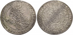 RDR / ÖSTERREICH
Rudolf II., Kaiser des Heiligen Römischen Reiches von 1576-1612. Medaillen Rudolfs II. Leopold I. 1657-1705. Taler 1695, Kremnitz. 2...