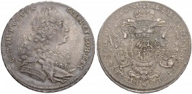 RDR / ÖSTERREICH
Rudolf II., Kaiser des Heiligen Römischen Reiches von 1576-1612. Medaillen Rudolfs II. Karl VII. 1726-1745. Taler 1743, München. Ste...