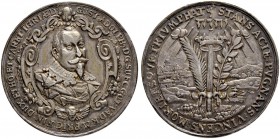 SCHWEDEN
Gustav II. Adolf, 1611-1632. Silbermedaille 1632. Auf seinen Tod in der Schlacht bei Lützen am 6. November. Stempel von R. N. Kitzkatz. Brus...