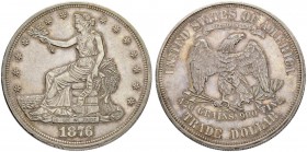 USA
Trade Dollar 1876, Philadelphia. 27.23 g. KM 108. Feine Patina / Nicely toned. Vorzüglich / Extremely fine. (~€ 130/~US$ 160)