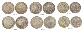 USA
Half Dollar 1810, 1822, 1826, 1831, 1838 und 1839, Philadelphia. Capped bust type. KM 37, 65. Fast sehr schön / About very fine. (6) (~€ 300/~US$...