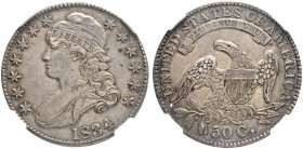 USA
Half Dollar 1834, Philadelphia. NGC AU55. (~€ 215/~US$ 265)